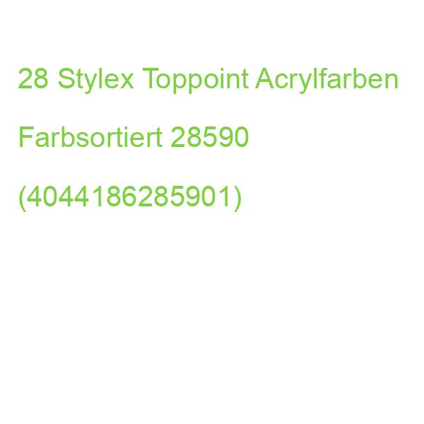 28 Stylex Toppoint Acrylfarben Farbsortiert 28590 (4044186285901)