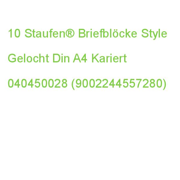 10 Staufen Briefblöcke Style Gelocht Din A4 Kariert Lineatur 28 040450028 (9002244557280)