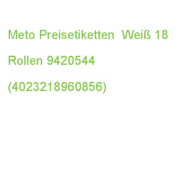 Meto Preisetiketten Weiß Ablösbar 26,0 X 12,0 Mm, 18 Rollen 9420544 (4023218960856)