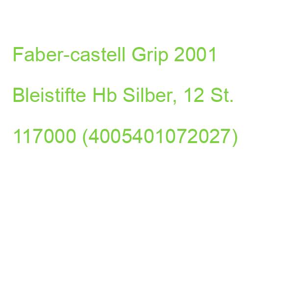 Faber-castell Grip 2001 Bleistifte Hb Silber, 12 St. 117000 (4005401072027)