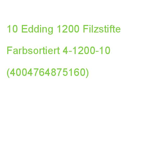Edding 1200 Filzstifte Farbsortiert, 10 St. 4-1200-10 (4004764875160)