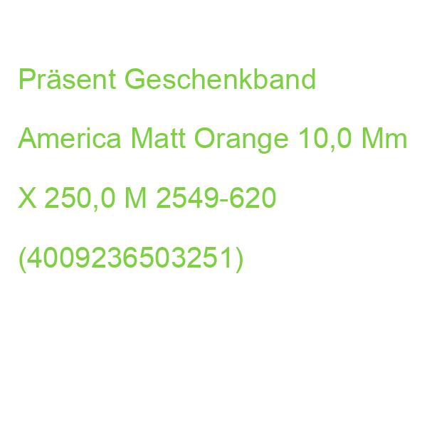 Präsent Geschenkband America Matt Orange 10,0 Mm X 250,0 M 2549-620 (4009236503251)