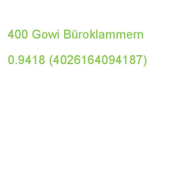 Gowi Büroklammern Gold Vermessingt, 400 St. 0.9418 (4026164094187)
