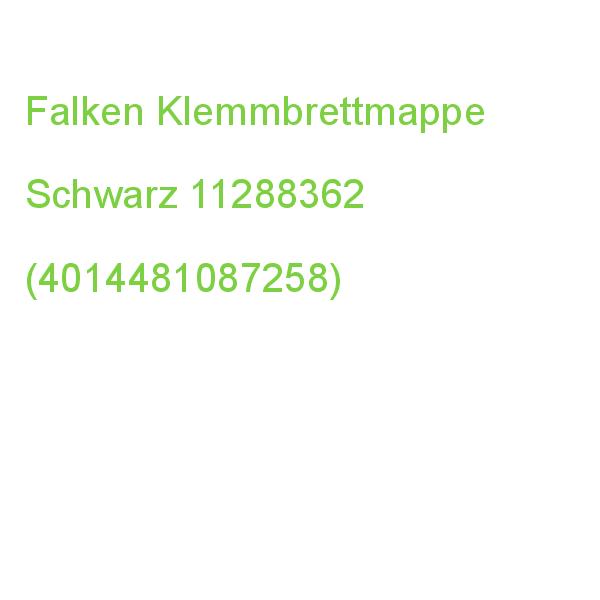 Falken Klemmbrettmappe 11288362 Din A4 Schwarz Karton (4014481087258)