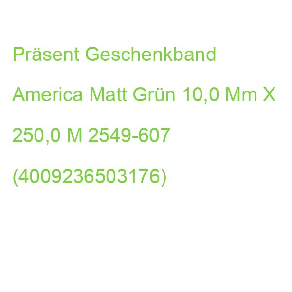 Präsent Geschenkband America Matt Grün 10,0 Mm X 250,0 M 2549-607 (4009236503176)