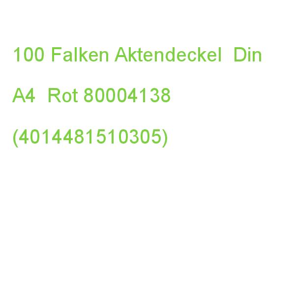 100 Falken Aktendeckel Din A4 Rot 80004138 (4014481510305)