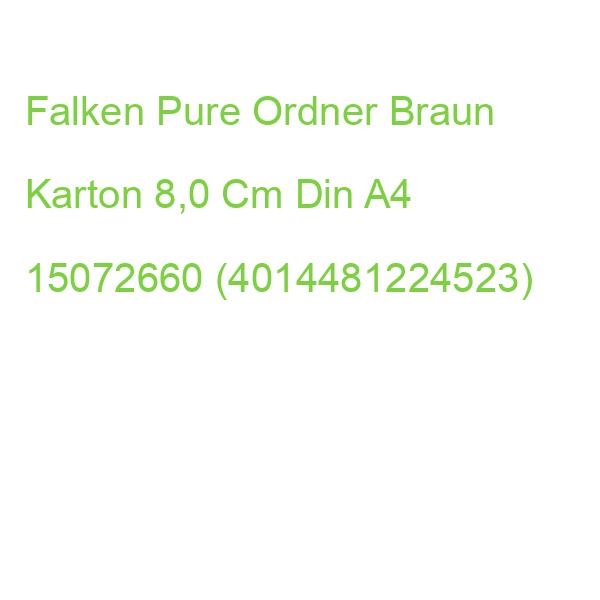 Falken Pure Ordner Braun Karton 8,0 Cm Din A4 15072660 (4014481224523)