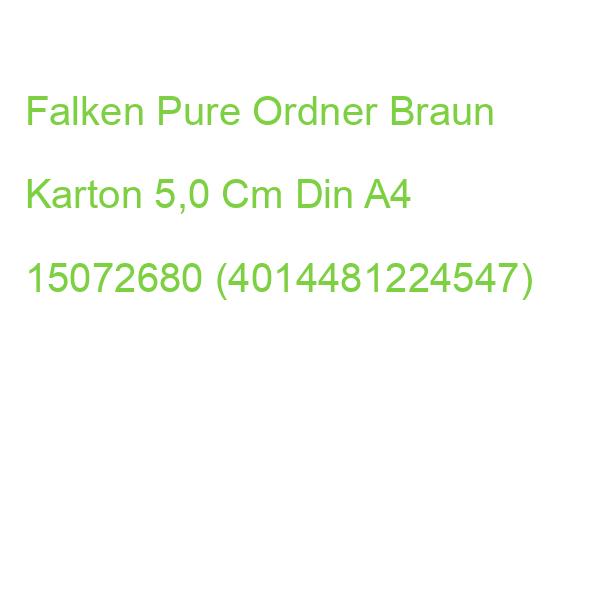 Falken Pure Ordner Braun Karton 5,0 Cm Din A4 15072680 (4014481224547)