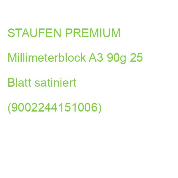 STAUFEN_PR Staufen Millimeterblock satiniert 25 Blatt 90g/m² DIN A3 (9002244151006)