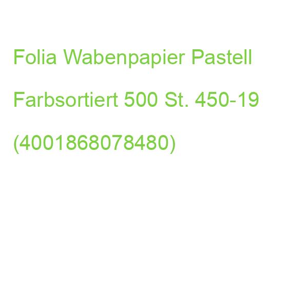 Folia Wabenpapier Pastell Farbsortiert 500 St. 450-19 (4001868078480)