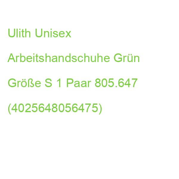 Ulith Unisex Arbeitshandschuhe Grün Größe S, 1 Paar 805.647 (4025648056475)