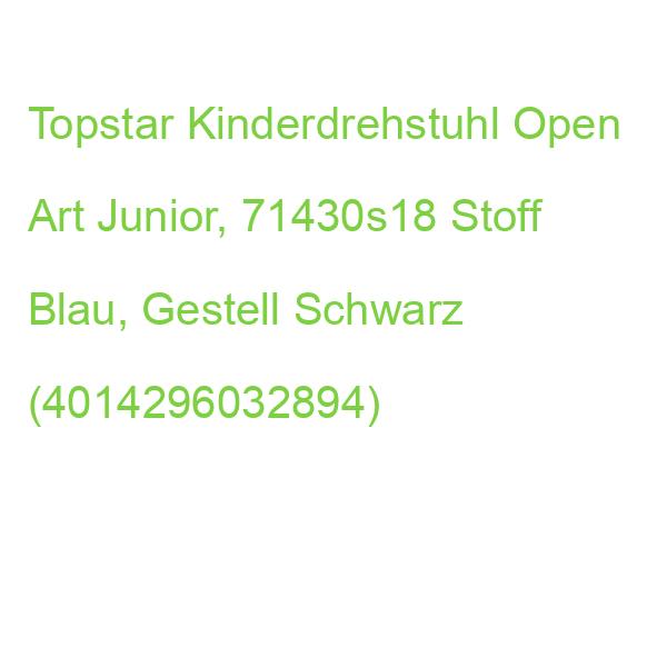Topstar Kinderdrehstuhl Open Art Junior, 71430s18 Stoff Blau, Gestell Schwarz (4014296032894)