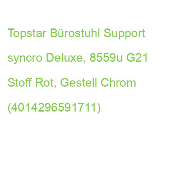 Topstar Bürostuhl Support syncro Deluxe, 8559u G21 Stoff Rot, Gestell Chrom (4014296591711)