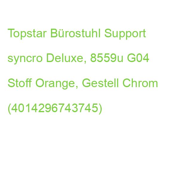 Topstar Bürostuhl Support syncro Deluxe, 8559u G04 Stoff Orange, Gestell Chrom (4014296743745)