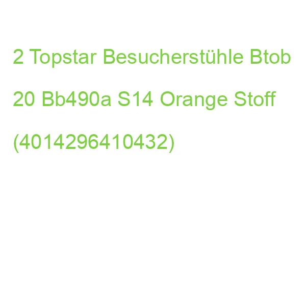 2 Topstar Besucherstühle Btob 20 Bb490a S14 Orange Stoff (4014296410432)