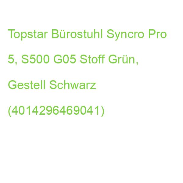 Topstar Bürostuhl Syncro Pro 5, S500 G05 Stoff Grün, Gestell Schwarz (4014296469041)