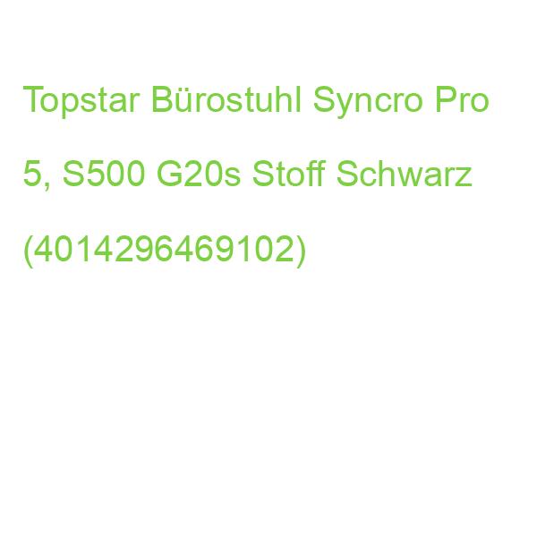 Topstar Bürostuhl Syncro Pro 5, S500 G20s Stoff Schwarz, Gestell Schwarz (4014296469102)