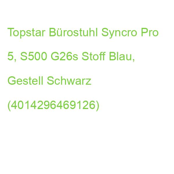 Topstar Bürostuhl Syncro Pro 5, S500 G26s Stoff Blau, Gestell Schwarz (4014296469126)