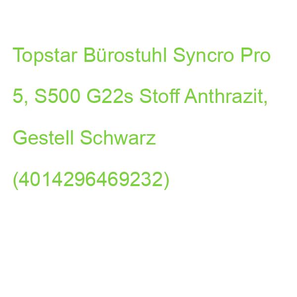 Topstar Bürostuhl Syncro Pro 5, S500 G22s Stoff Anthrazit, Gestell Schwarz (4014296469232)