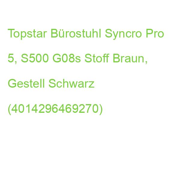 Topstar Bürostuhl Syncro Pro 5, S500 G08s Stoff Braun, Gestell Schwarz (4014296469270)