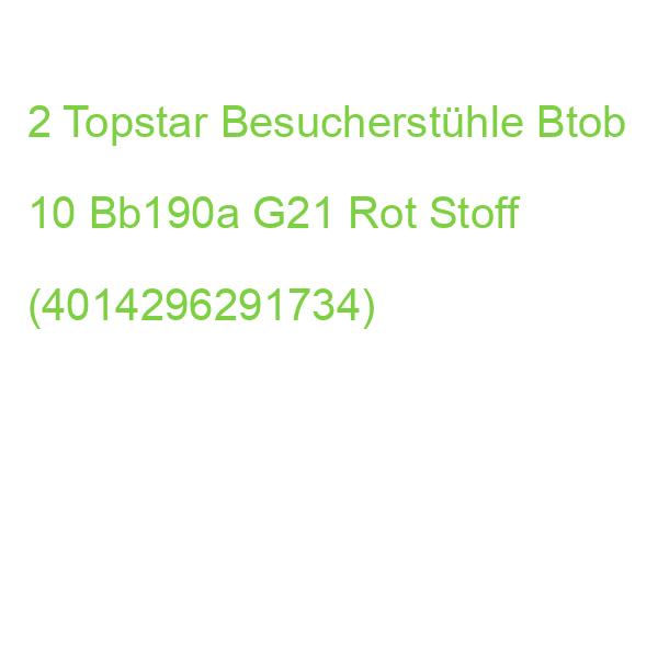 2 Topstar Besucherstühle Btob 10 Bb190a G21 Rot Stoff (4014296291734)