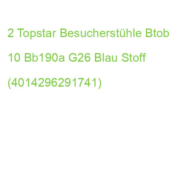 2 Topstar Besucherstühle Btob 10 Bb190a G26 Blau Stoff (4014296291741)