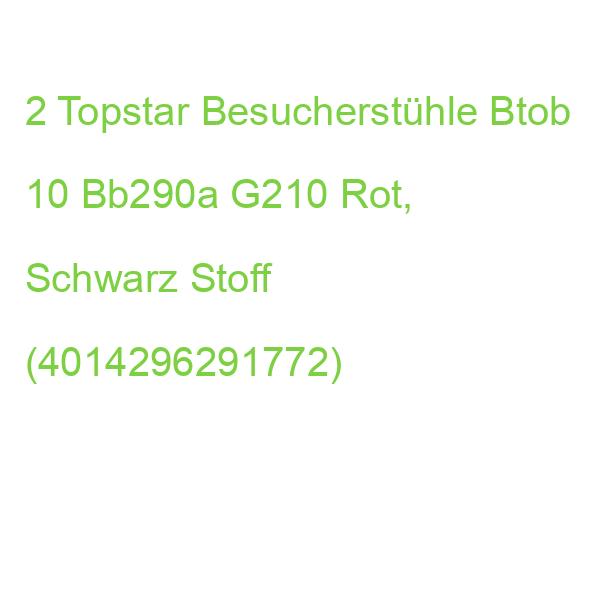 2 Topstar Besucherstühle Btob 10 Bb290a G210 Rot, Schwarz Stoff (4014296291772)