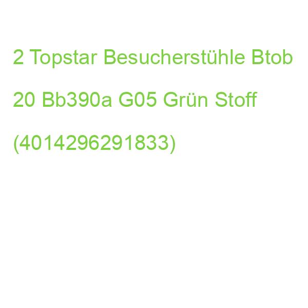 2 Topstar Besucherstühle Btob 20 Bb390a G05 Grün Stoff (4014296291833)