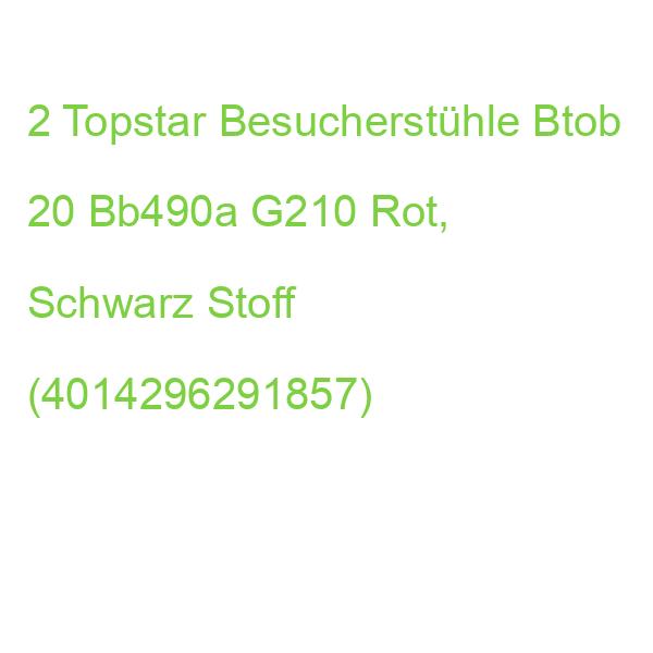 2 Topstar Besucherstühle Btob 20 Bb490a G210 Rot, Schwarz Stoff (4014296291857)