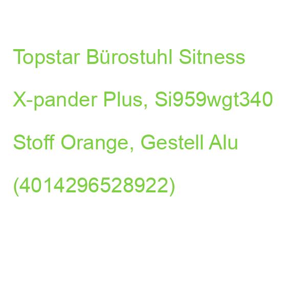 Topstar Bürostuhl Sitness X-pander Plus, Si959wgt340 Stoff Orange, Gestell Alu (4014296528922)