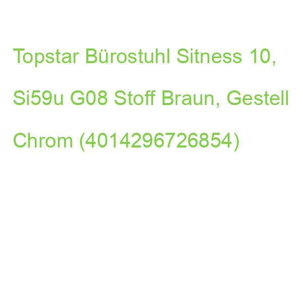 Topstar Bürostuhl Sitness 10, Si59u G08 Stoff Braun, Gestell Chrom (4014296726854)