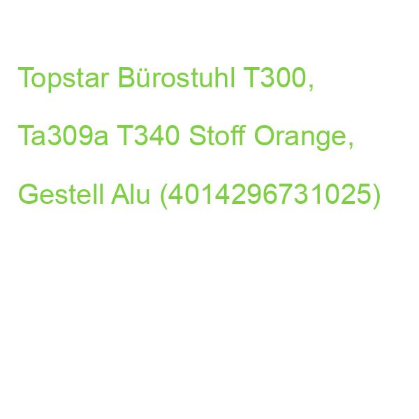 Topstar Bürostuhl T300, Ta309a T340 Stoff Orange, Gestell Alu (4014296731025)