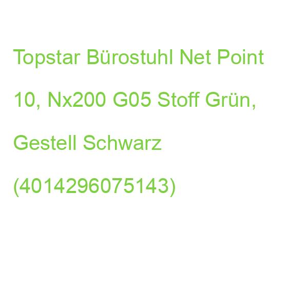 Topstar Bürostuhl Net Point 10, Nx200 G05 Stoff Grün, Gestell Schwarz (4014296075143)