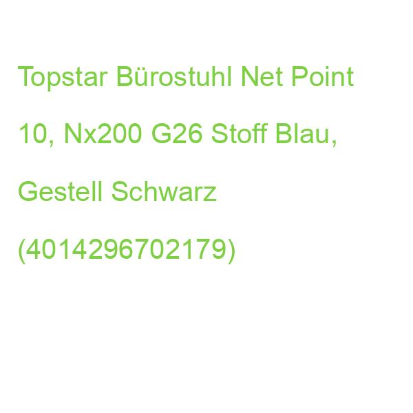 Topstar Bürostuhl Net Point 10, Nx200 G26 Stoff Blau, Gestell Schwarz (4014296702179)