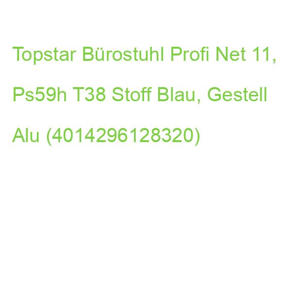 Topstar Bürostuhl Profi Net 11, Ps59h T38 Stoff Blau, Gestell Alu (4014296128320)