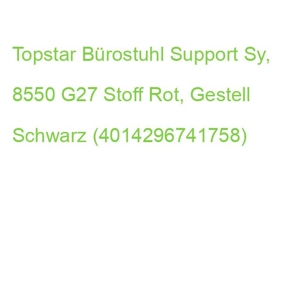 Topstar Bürostuhl Support Sy, 8550 G27 Stoff Rot, Gestell Schwarz (4014296741758)