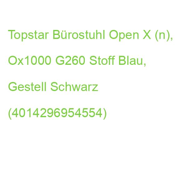 Topstar Bürostuhl Open X (n), Ox1000 G260 Stoff Blau, Gestell Schwarz (4014296954554)