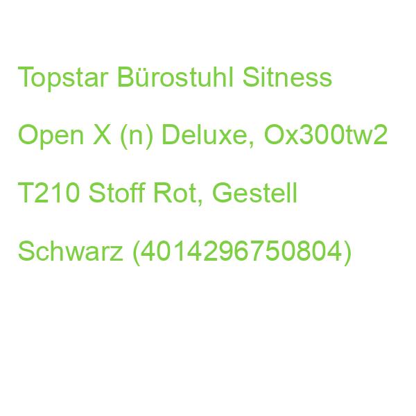 Topstar Bürostuhl Sitness Open X (n) Deluxe, Ox300tw2 T210 Stoff Rot, Gestell Schwarz (4014296750804)