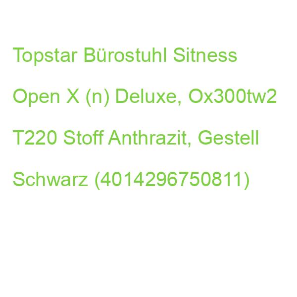 Topstar Bürostuhl Sitness Open X (n) Deluxe, Ox300tw2 T220 Stoff Anthrazit, Gestell Schwarz (4014296750811)