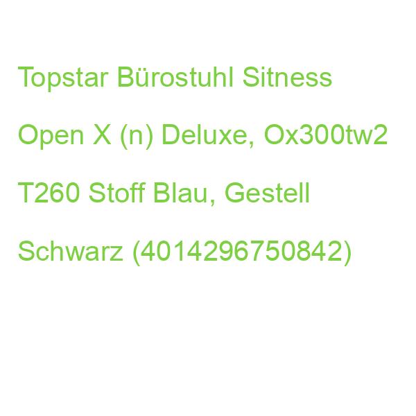 Topstar Bürostuhl Sitness Open X (n) Deluxe, Ox300tw2 T260 Stoff Blau, Gestell Schwarz (4014296750842)