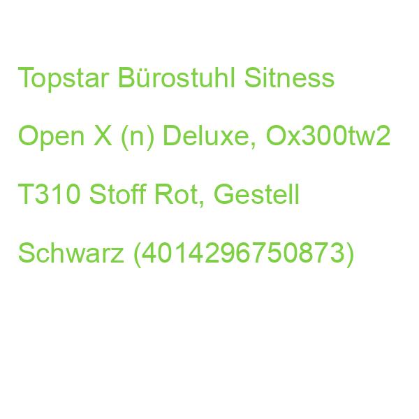 Topstar Bürostuhl Sitness Open X (n) Deluxe, Ox300tw2 T310 Stoff Rot, Gestell Schwarz (4014296750873)