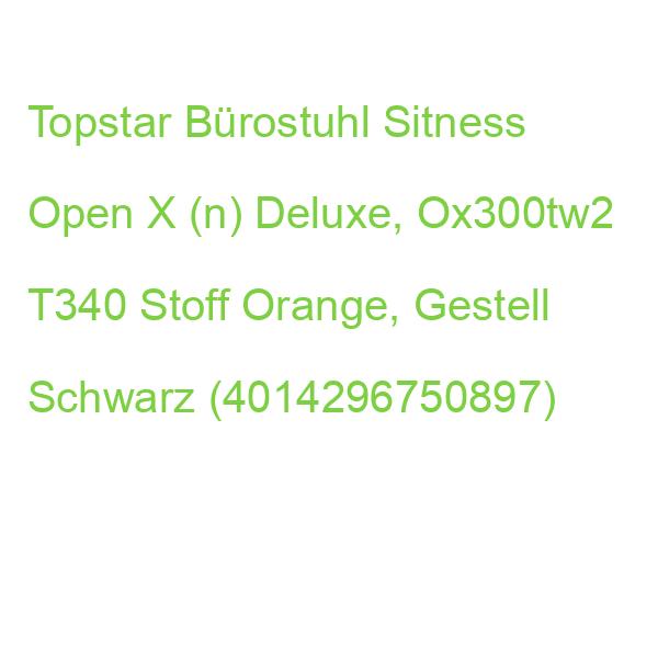 Topstar Bürostuhl Sitness Open X (n) Deluxe, Ox300tw2 T340 Stoff Orange, Gestell Schwarz (4014296750897)