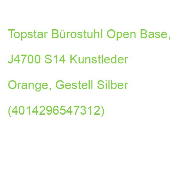 Topstar Bürostuhl Open Base, J4700 S14 Kunstleder Orange, Gestell Silber (4014296547312)