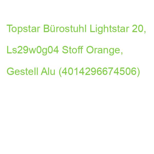 Topstar Bürostuhl Lightstar 20, Ls29w0g04 Stoff Orange, Gestell Alu (4014296674506)