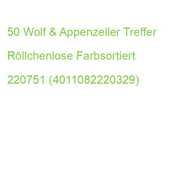 Wolf & Appenzeller Treffer Röllchenlose 751-800 Farbsortiert 50 St. 220751 (4011082220329)