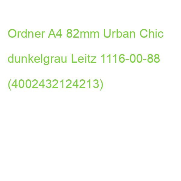 1116 Qualitäts-Ordner Urban Chic PP A4, breit dunkelgrau Leitz 1116-00-88 (4002432124213)