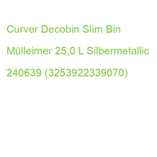 Curver Decobin Slim Bin Mülleimer 25,0 L Silbermetallic 240639 (3253922339070)