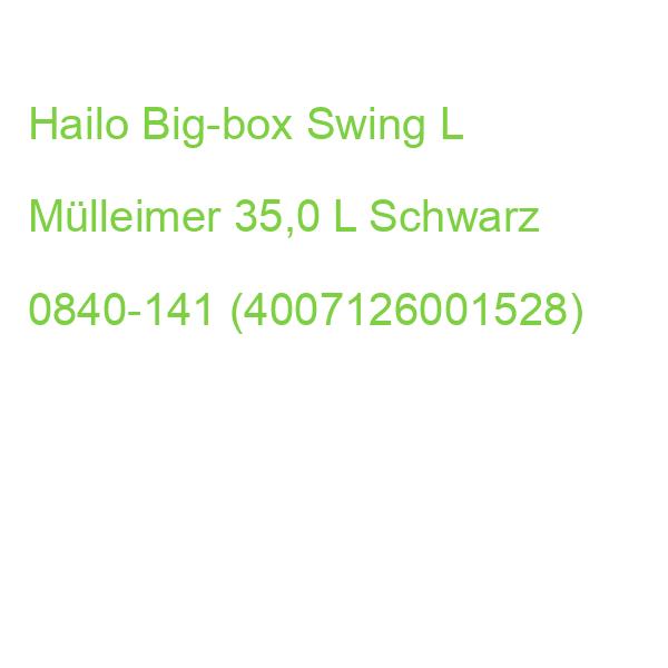 Hailo Big-box Swing L Mülleimer 35,0 L Schwarz 8401410 (4007126001528)