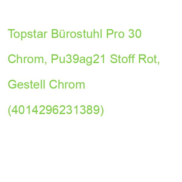 Topstar Bürostuhl Pro 30 Chrom, Pu39ag21 Stoff Rot, Gestell Chrom (4014296231389)