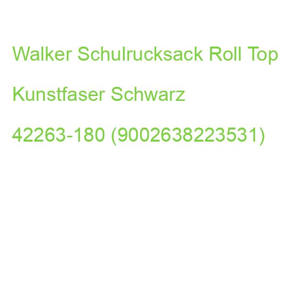 Walker Schulrucksack Roll Top Kunstfaser Schwarz 42263-180 (9002638223531)